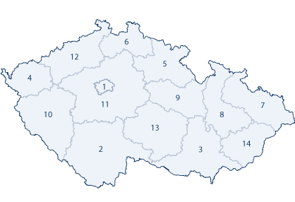 Mapa servisních středisek T.W.I.